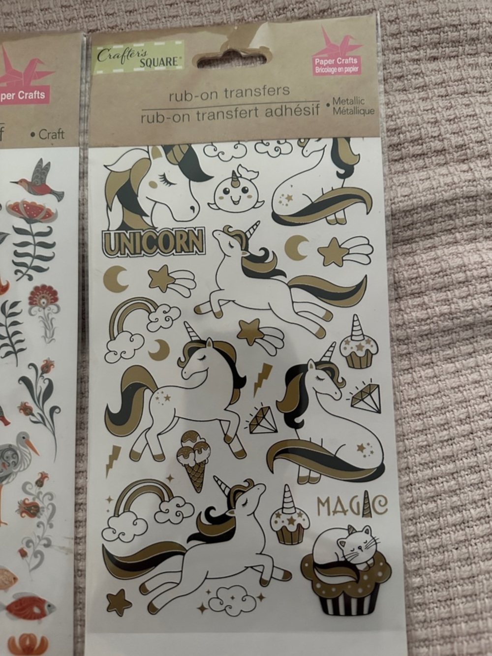 Crafter's Square Unicorn & Nature Rub-On Transfers lot of 2 - Picture 3 of 5